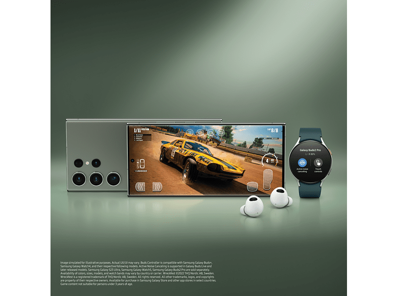 Móvil - Samsung Galaxy S23 Ultra 5G, Botanic Green, 256GB, 8GB RAM, 6.8 QHD+, Qualcomm Snapdragon 8, Gen 2 Octa-Core, 5000 mAh, Android 13