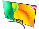 TV LED 75 - LG 75NANO766QA, UHD 4K, Procesador Inteligente α5 Gen5 AI Processor 4K, Smart TV, DVB-T2 (H.265), Azul Oscuro Ceniza