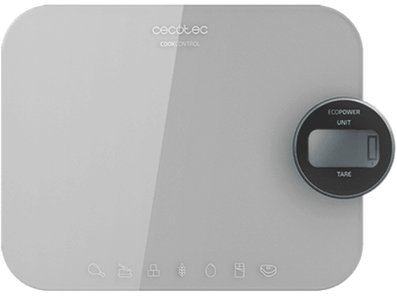 Balanza de cocina - Cook Control 10300 EcoPower Nutrition, 8 Kg, Pantalla LCD, Inox