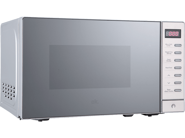 Microondas - OK OMWG 2022-32 DM, 700 W, 5 Niveles, 20 Litros, Grill, Plata