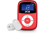 Reproductor MP3 - SPC Blackbird, 4GB, 12 h Autonomía, MicroSD, Radio FM, Rojo