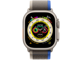 Apple Watch Ultra (2022), GPS + Cellular, 49 mm, Caja de titanio, Cristal de zafiro, Correa Loop Trail en Talla M/L de color Azul/Gris