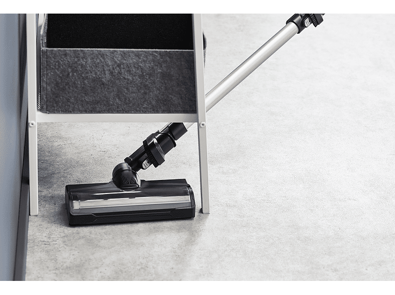 Aspirador escoba - Rowenta X-nano Essential RH1129WO, 100 W, Multisuperficies, Hasta 40 min autonomía, Tecnología ciclónica, 0.4 L, Lila y plateado