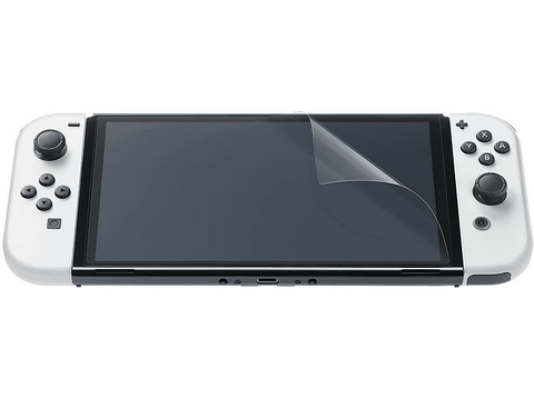 Funda + Protector pantalla - Nintendo 10008001, Para Nintendo Switch OLED, 2x protectores, Negro y blanco