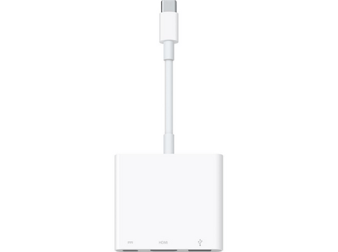 Adaptador - Apple MUF82ZM/A, USB-C a AV digital, Blanco