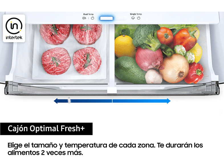 Frigorífico combi -  Samsung BESPOKE SMART AI RB38C7B6BS9/EF, Twin Cooling Plus, 200 cm, 387l, No Frost, Metal Cooling, WiFi, Inox