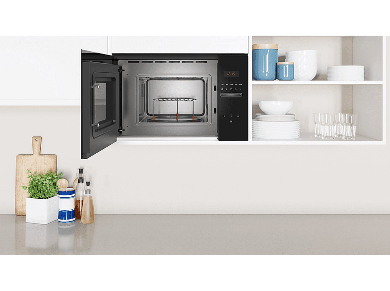 Microondas integrable - Balay 3CG5172N2, 800 W, 5 niveles, 20 l, Negro