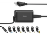 Cargador universal - Hama 00200001, 7 adaptadores, Voltaje de entrada 100 - 240 V, potencia 45W, Negro