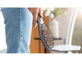 Cepillo alisador - Cecotec Bamba InstantCare 1100 Smooth Brush, Tecnología ProIonizer, 220º, 61 púas, Cerámica, Gris
