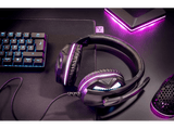 Auriculares gaming - ISY IGH-1000, Con cable, Supraaurales, Micrófono integrado, Multicolor