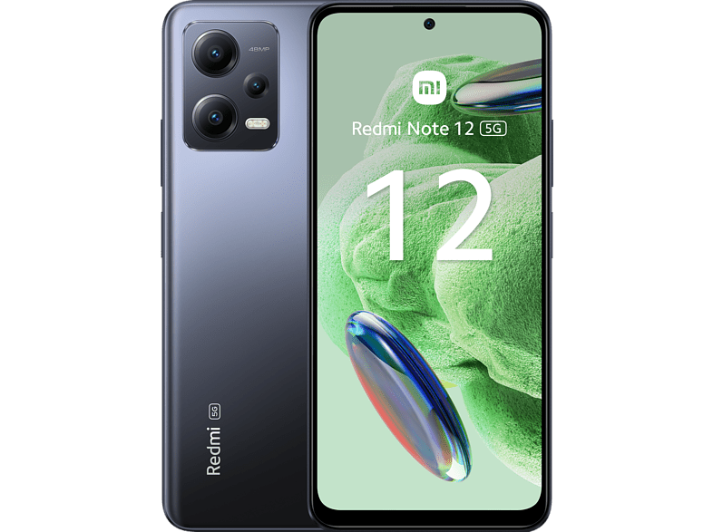 Móvil - Xiaomi Redmi Note 12 5G, Gris, 128 GB, 4 GB RAM, 6.67 AMOLED FHD+ 120Hz, Qualcomm Snapdragon® 4 Gen 1 - 2,2 Ghz, 5000 mAh, Android