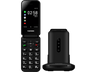 Móvil - Telefunken S740, Plegable, Para mayores, Bluetooth, 512 Mbit+4 GB, Pantalla 2.8", 320x240 Pixeles, Negro
