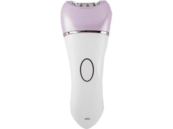 Depiladora, OK OEP 36845 ES, 2 Velocidades, 6 accesorios, Luz integrada, Blanco