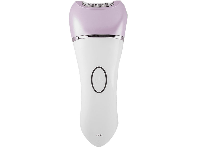 Depiladora, OK OEP 36845 ES, 2 Velocidades, 6 accesorios, Luz integrada, Blanco