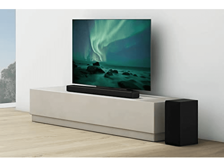 Barra de sonido - LG S65Q, Bluetooth, Inalámbrico, 420 W, Negro
