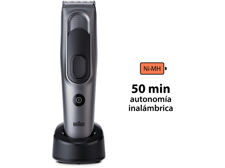 Cortapelos - Braun Series 7 HC7390, 17 Ajustes, 2 Peines, Memoria SafetyLock, 50 min autonomía