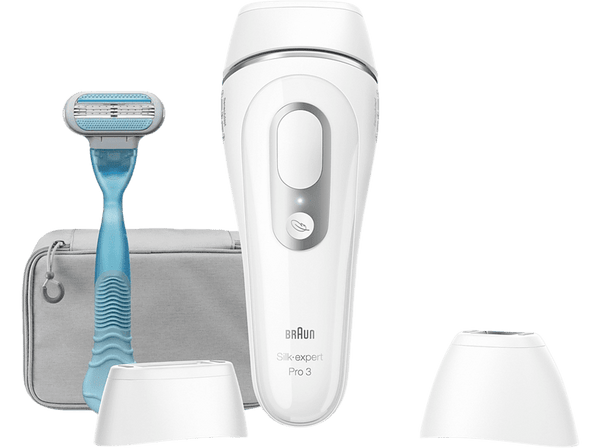 Depiladora IPL - Braun Silk Expert Pro 3 PL3121, Para Mujeres, 2 modos, Depilación permanente, Blanco
