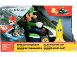 Figura - Sherwood Nintendo Spin Out Mario Kart - Luigi, PVC, 6 cm, Multicolor