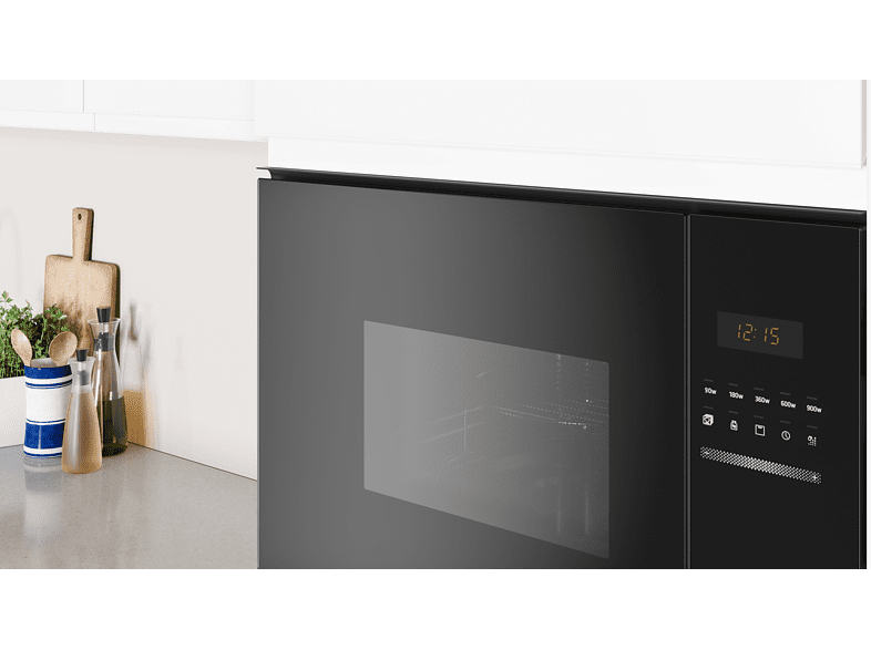 Microondas integrable - Balay 3CG5175N3, 900 W, 5 potencias, 25 l, Negro