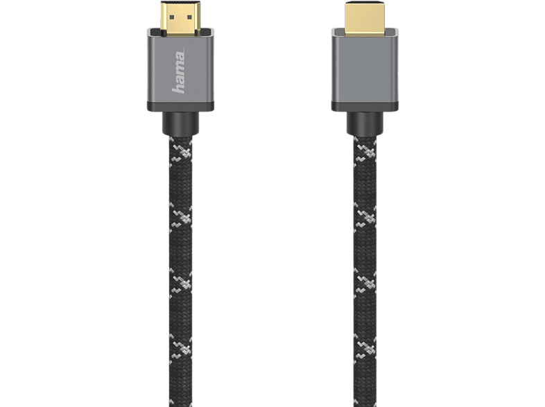 Cable HDMI - Hama 00205240, 3 m, Resolución 8K, Gris y Negro