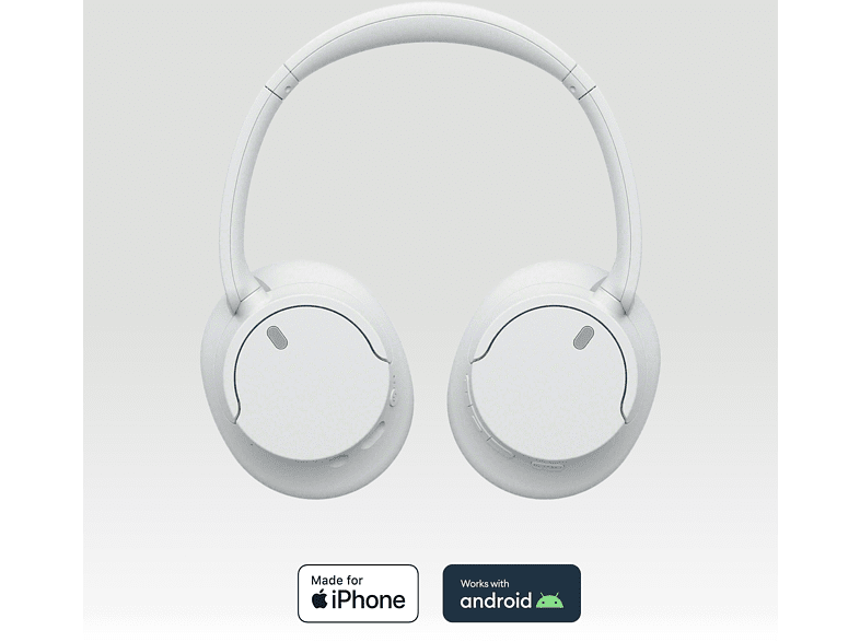 Auriculares inalámbricos - Sony WH-CH720N Bluetooth, Noise Cancelling ANC, Autonomía 35 horas, Carga rápida, Blanco