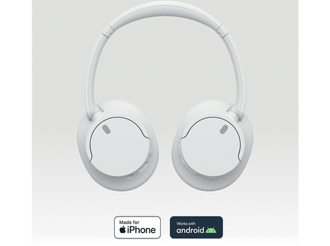 Auriculares inalámbricos - Sony WH-CH720N Bluetooth, Noise Cancelling ANC, Autonomía 35 horas, Carga rápida, Blanco