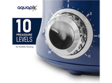Irrigador - Aquapik PRO X, 30-130 PSI, Pulsaciones de agua: 1250 - 1700, 10 Niveles, 8 Boquillas, Estuche de viaje, Azul