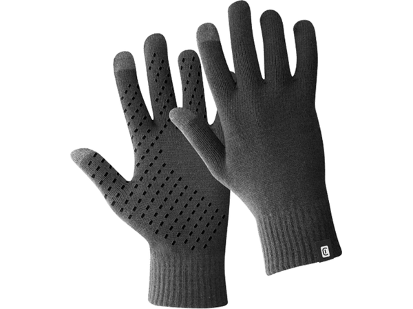 Guantes - Cellular Lines TOUCHGLOVEWINTERXK, Táctil, talla L/XL, Negro