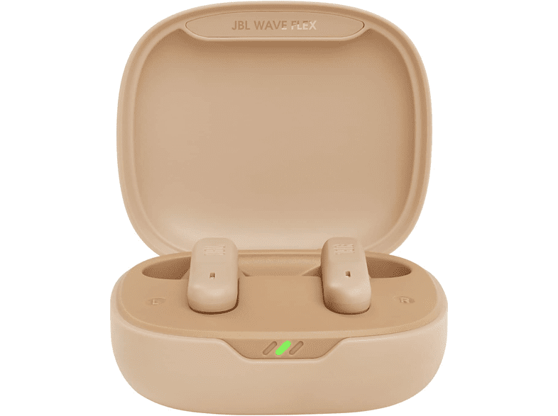 Auriculares True Wireless - JBL Wave Flex, Autonomía 32 h, Resistencia Agua IP54, Beige