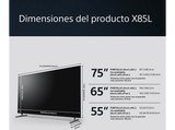TV LED 55 - Sony BRAVIA 55X85L, Full Array LED, 4K HDR 120, Google TV, HDMI 2.1, Alexa, Siri, Bluetooth, Eco, BRAVIA Core, Diseño Estilizado