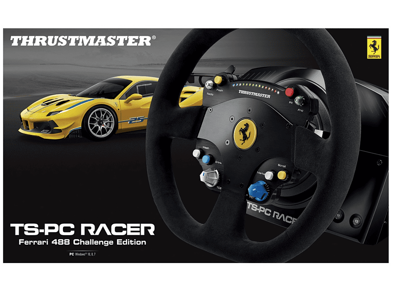 Volante - Thrustmaster TS-PC Racer Ferrari 488 Challenge Edition, Para PC, Ferrari