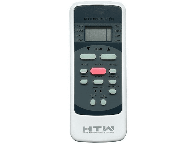 Aire acondicionado portátil - HTW PC035P27, 3500 W - 12000 BTU/h, 63 dB, 35m², Blanco + Kit de ventana