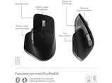 Ratón inalámbrico - Logitech MX Master 3S para Mac, Inalámbrico, 8000 ppp, Botones personalizables, 70 días de duración de batería, Negro