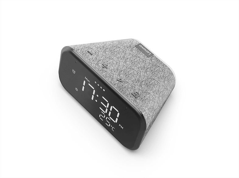 Reloj despertador inteligente - Lenovo Smart Clock Essential, 4 GB RAM, Bluetooth y WiFi, Flash 512 MB, Gris