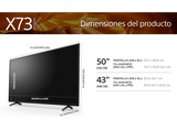 TV LED 50 - Sony 50X73K, 4K HDR, Smart TV (AndroidTV) con YouTube, Netflix, HBO, Disney…, Bravia Engine, Dolby Atmos, Chromecast, Asistente de Google