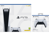 Consola - Sony PS5 Stand C, 825 GB, Blanco + 1 Mando extra Dualsense Blanco