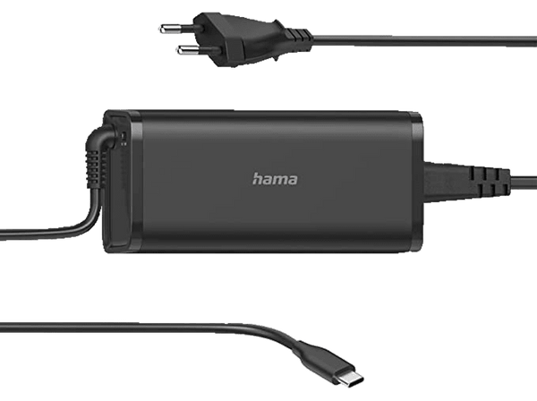Cargador portátil- Hama 200007, USB tipo C, 92 W, Negro,