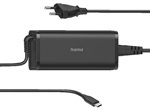 Cargador portátil- Hama 200007, USB tipo C, 92 W, Negro,