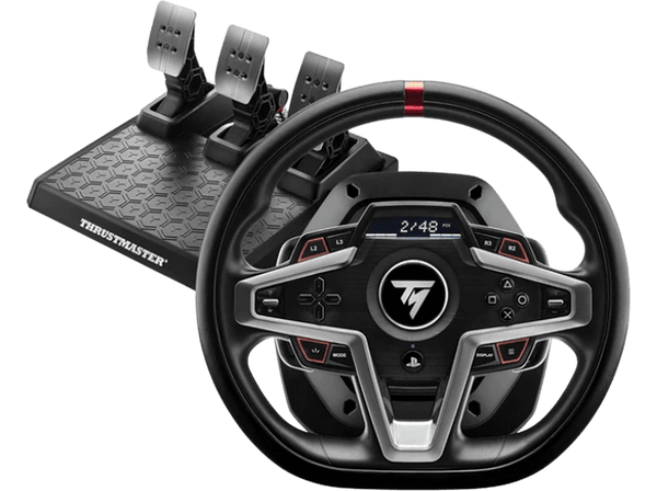 Volante - Thrustmaster T248, Con pedales, Dynamic Force Feedback, 4 Modos de presión, PS4