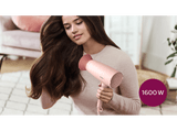 Secador - Philips BHP398/00, Set de secador y plancha, 1600 W, Accesorio ThermoProtect, Placas con queratina, Rosa