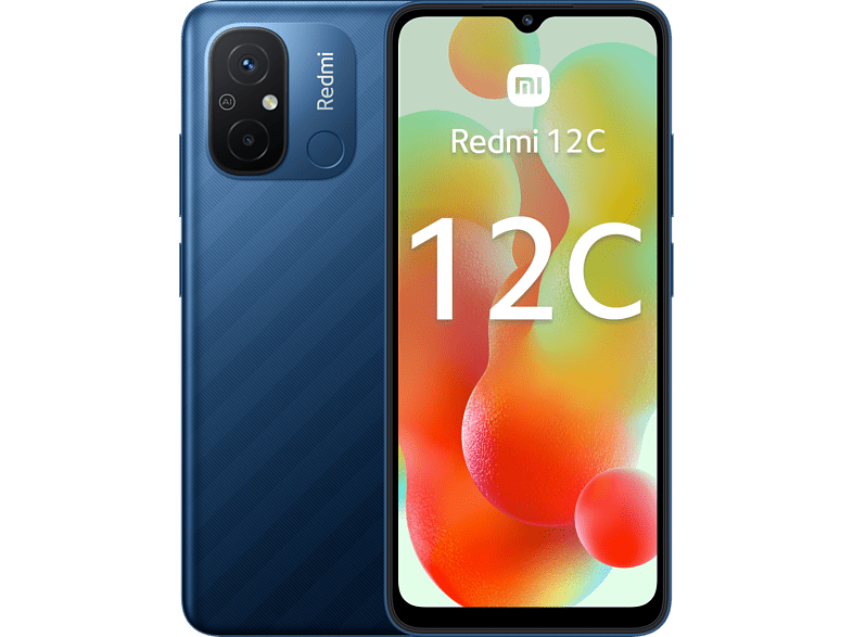 Móvil - Xiaomi Redmi 12C, Azul, 64 GB, 3 GB RAM, 6.71 HD+ Dot Drop display, MediaTek Helio G85, 5000 mAh, Android