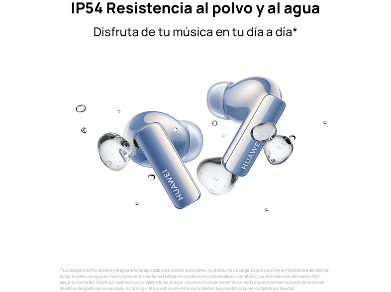 Auriculares True wirless -  Huawei FreeBuds Pro 2, De botón, Cancelación de ruido inteligente, + Estuche de carga, Azul