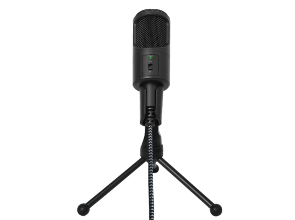 Micrófono - Woxter Mic Studio 50, Soporte, 38 dB, USB, Negro