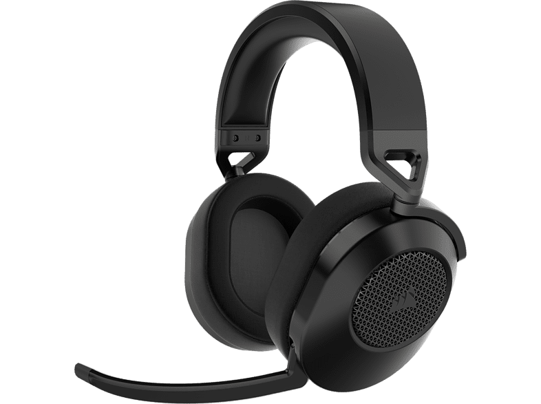 Auriculares gaming - Corsair HS65 Wireless Bluetooth, Micrófono Omnidireccional, Carbón