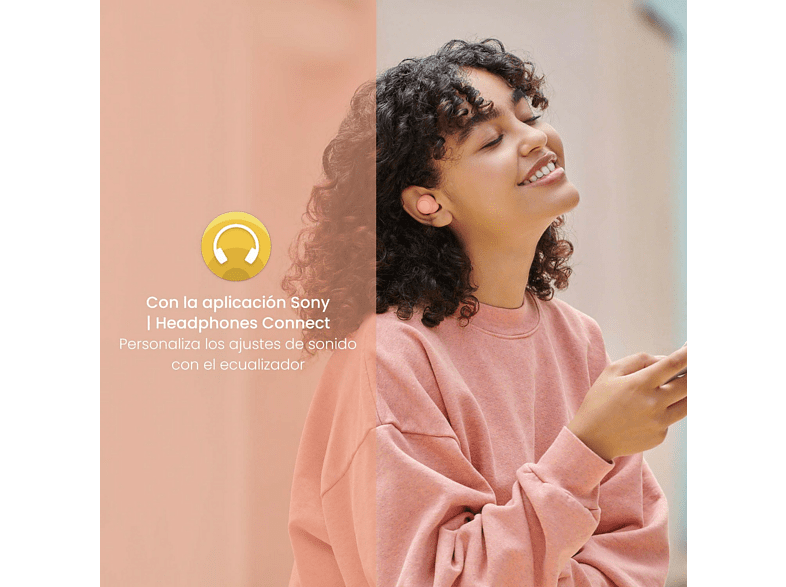 Auricular True Wireless - Sony WFC500D, Voice assistant, Bluetooth, Carga rápida, 20h, IPX4 Naranja