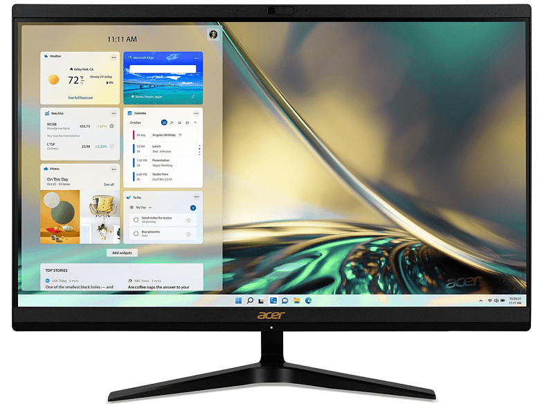 All in one - Acer Aspire C24-1700, 23.8 Full HD, Intel® Core™ i3 1215U, 8GB RAM, 512GB SSD, Iris® Xe Graphics, Sin sistema operativo, Black