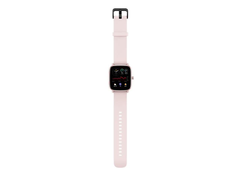 Smartwatch - Amazfit GTS 2 Mini Flamingo Pink, 20 mm, 1.55 AMOLED, Aleación de aluminio, iOS y Android, Rosa