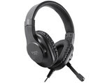 Auriculares gaming - Playkey Plus VHP-CJ555BK, Mini Jack 3.5 mm, Micrófono, Negro