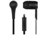 Auriculares con cable - Isy IIE-1101 Negro, de botón, Jack 3.5mm