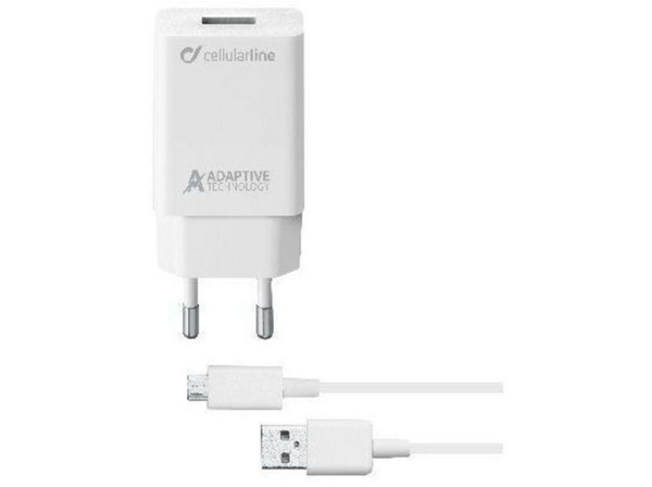 Cargador USB - Cellularline ACHSMKIT15WMUSBW Interior Blanco cargador de dispositivo móvil